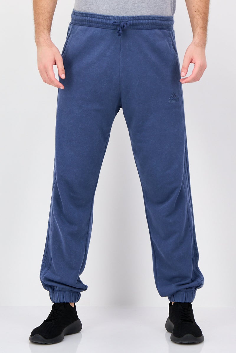 Adidas Men Loose Fit Embroidered Logo Outdoor Sweatpants, Slate Blue - Image 1